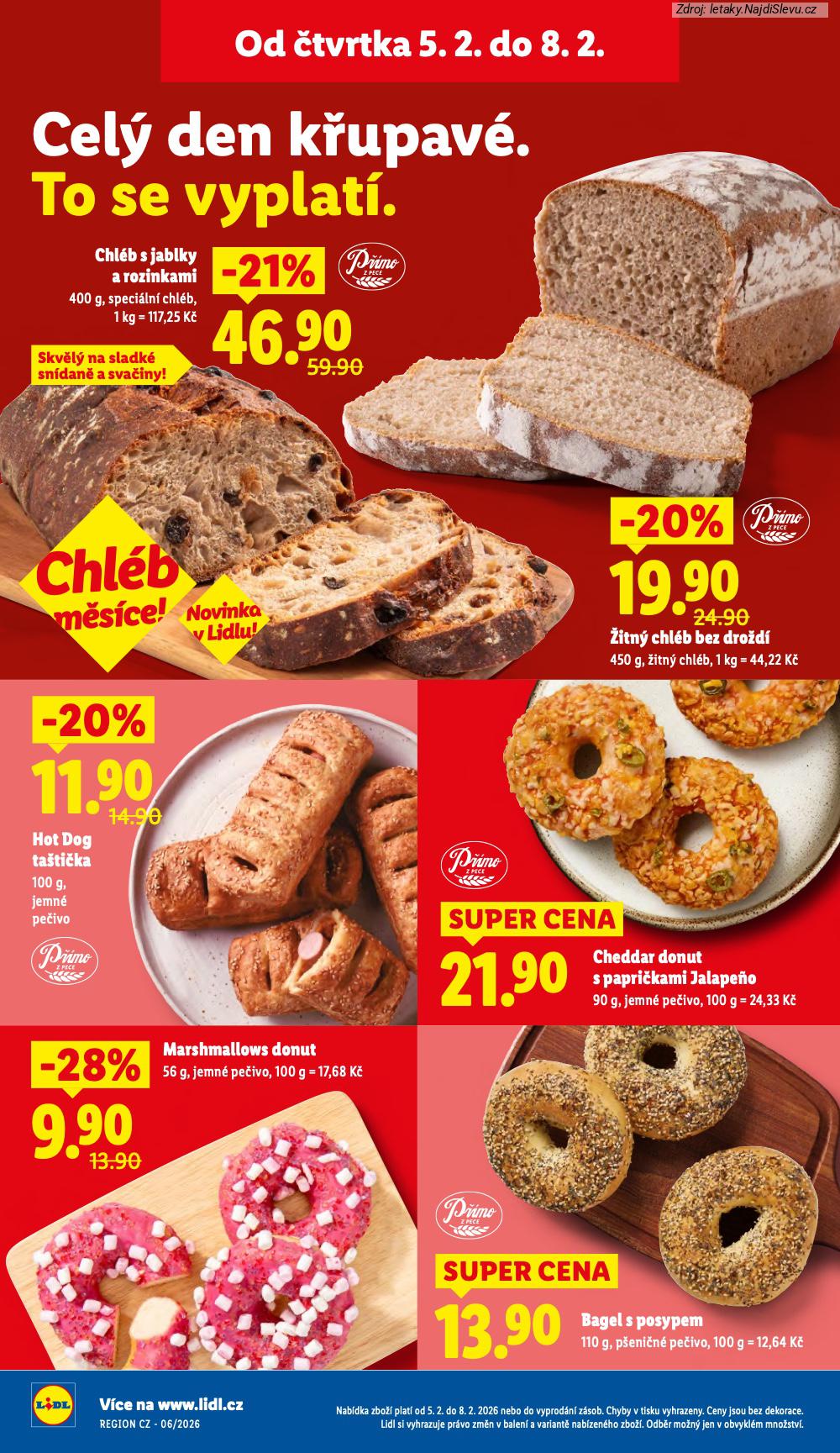 Let�k Lidl  (5. 2. - 8. 2. 2026) - str. 14: MARSHMALLOWS DONUT, BAGEL S, CHEDDAR DONUT, HOT DOG