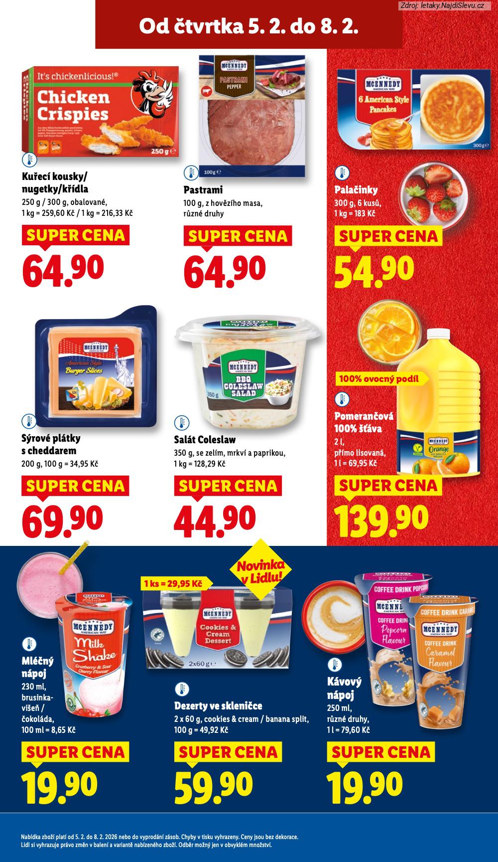 Let�k Lidl  (5. 2. - 8. 2. 2026) - str. 17: DEZERTY VE, K�VOV� N�POJ, ML��N� N�POJ, POMERAN�OV� ���VA