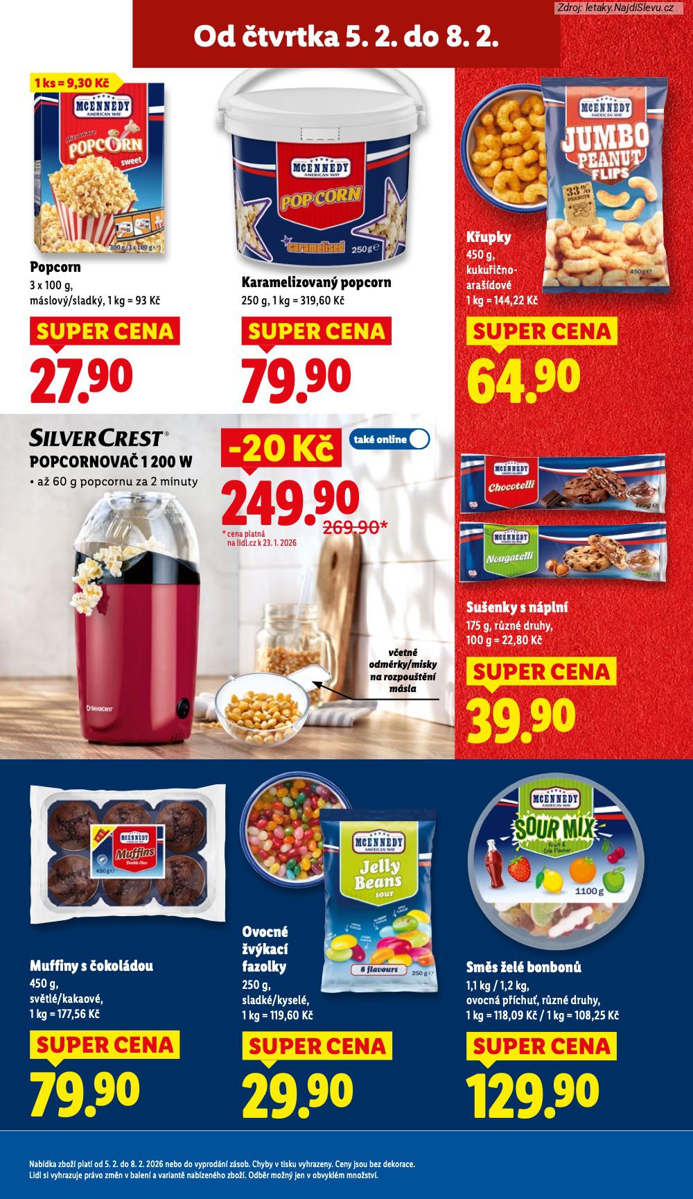 Let�k Lidl  (5. 2. - 8. 2. 2026) - str. 19: POPCORNOVA�, SM�S �EL�, MUFFINY S, OVOCN� �V�KAC�