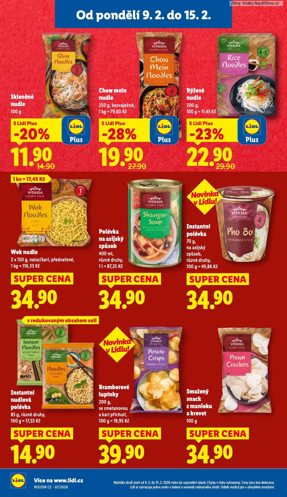 Let�k Lidl  (9. 2. - 11. 2. 2026) - str. 18: SMA�EN� SNACK, BRAMBOROV� LUP�NKY, INSTANTN� NUDLOV�, INSTANTN� POL�VKA