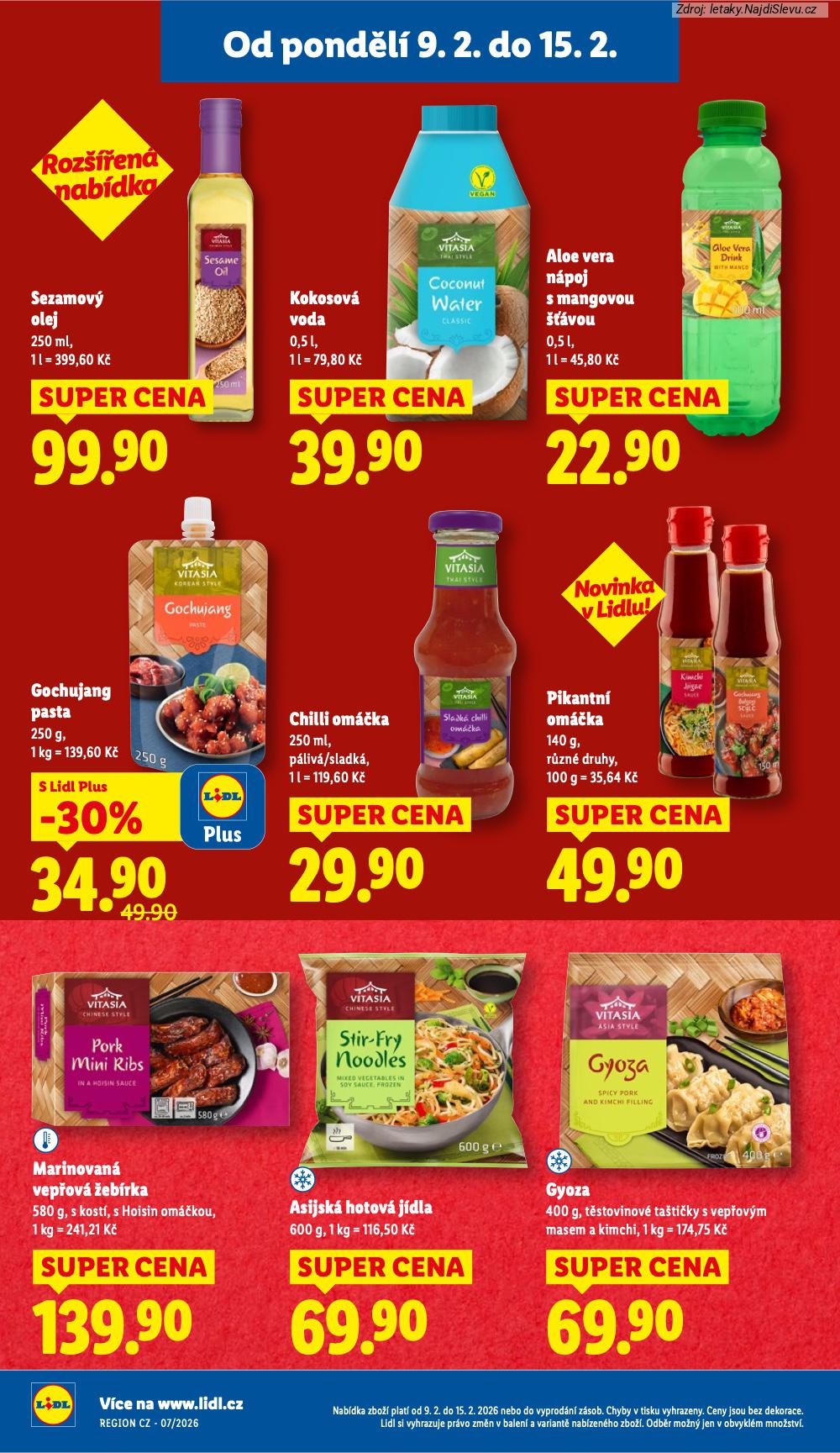 Let�k Lidl  (9. 2. - 11. 2. 2026) - str. 20: GYOZA, ASIJSK� HOTOV�, MARINOVAN� VEP�OV�, PIKANTN� OM��KA