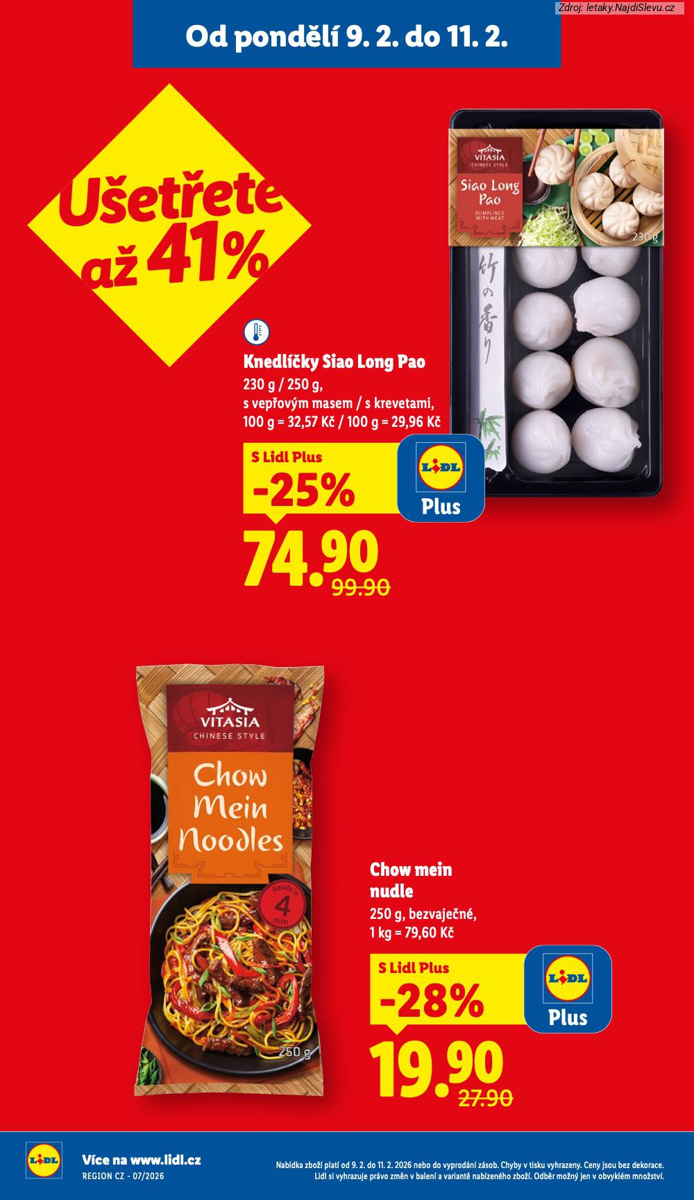 Let�k Lidl  (9. 2. - 11. 2. 2026) - str. 6: CHOW MEIN, KNEDL��KY SIAO