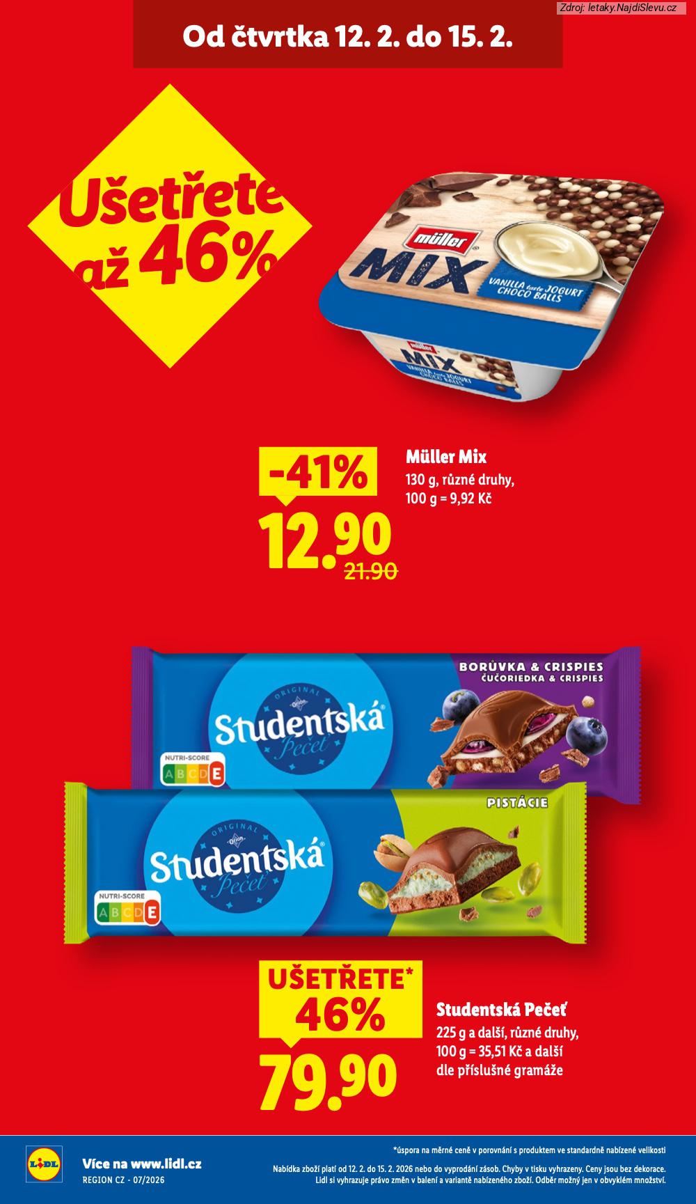 Let�k Lidl  (12. 2. - 15. 2. 2026) - str. 6: STUDENTSK� PE�E�, M�LLER MIX