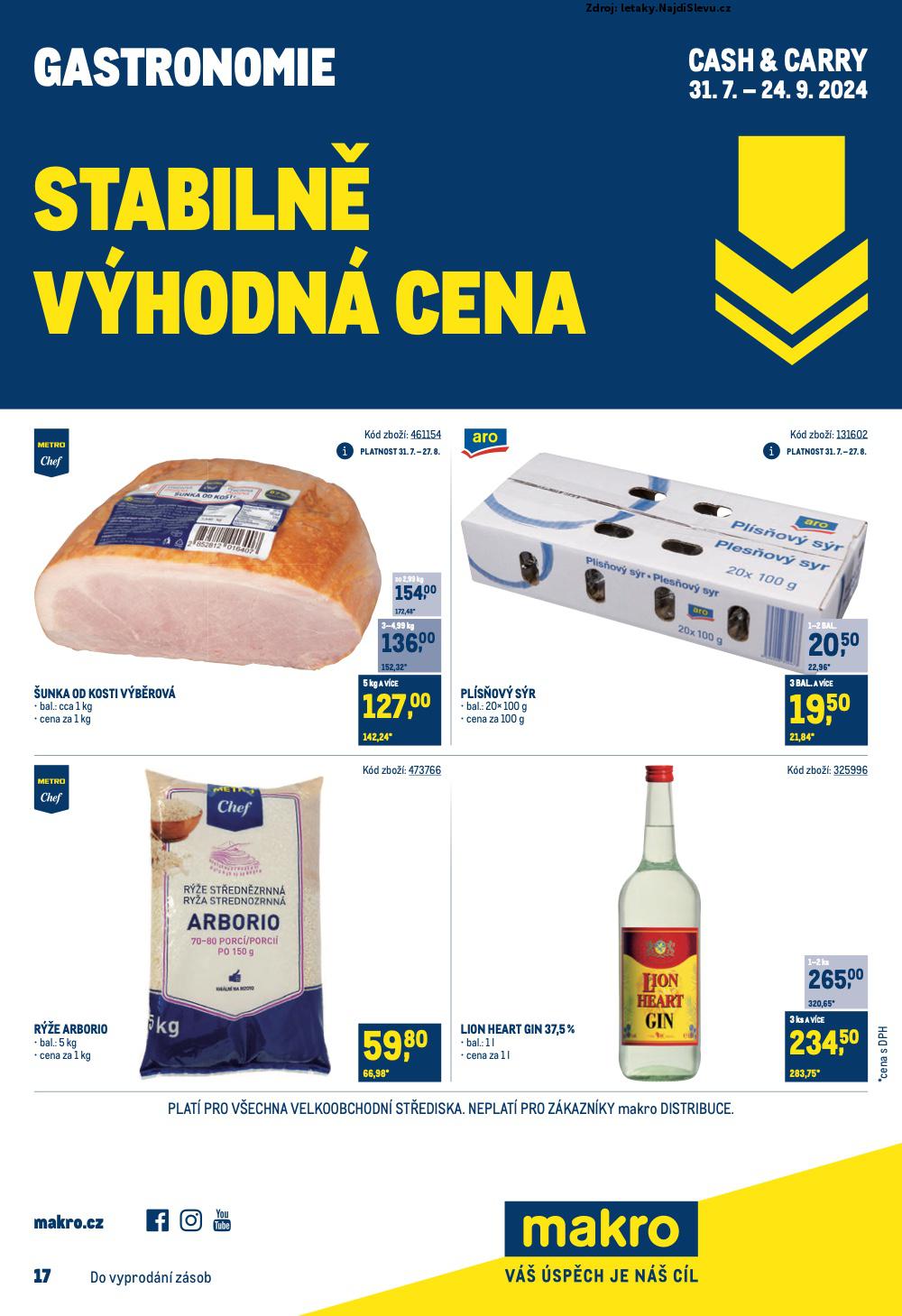 Strana 1 - leták Makro (31. 7. - 24. 9. 2024)