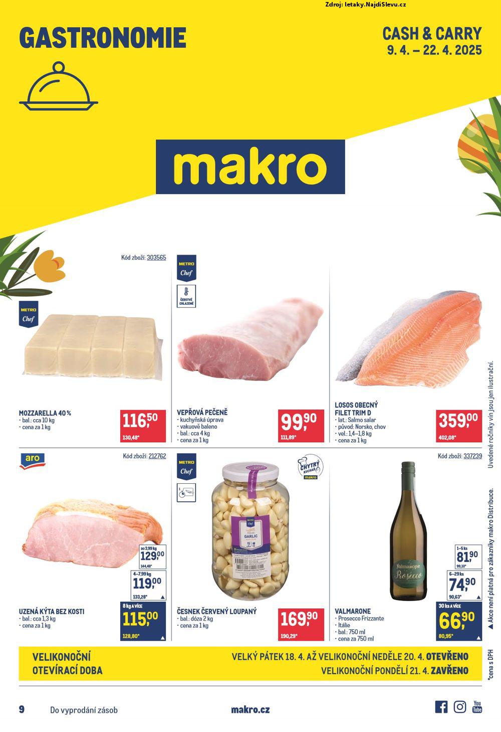 Strana 1 - leták Makro (9. 4. - 22. 4. 2025)