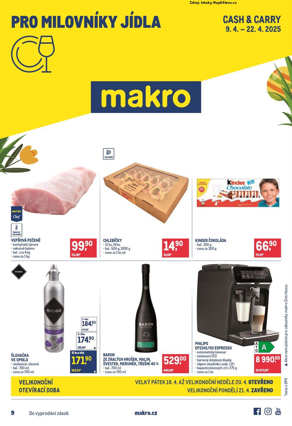Strana 1 - leták Makro (9. 4. - 22. 4. 2025)