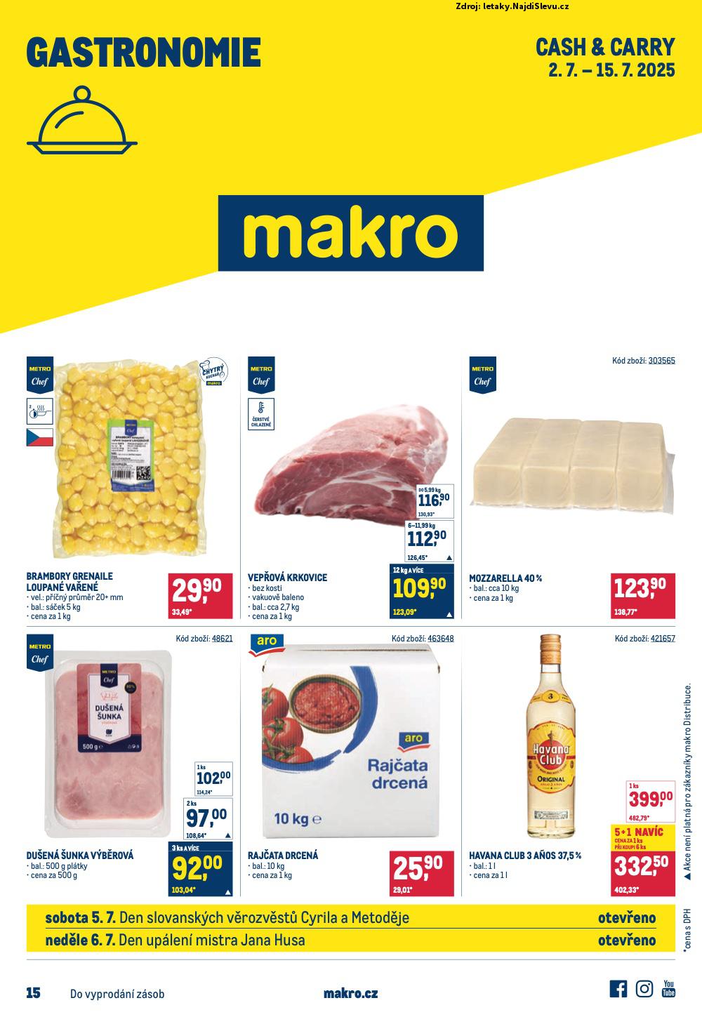 Strana 1 - leták Makro (2. 7. - 15. 7. 2025)