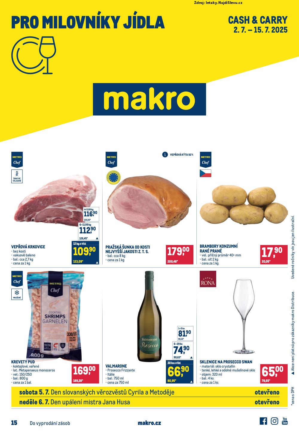 Strana 1 - leták Makro (2. 7. - 15. 7. 2025)