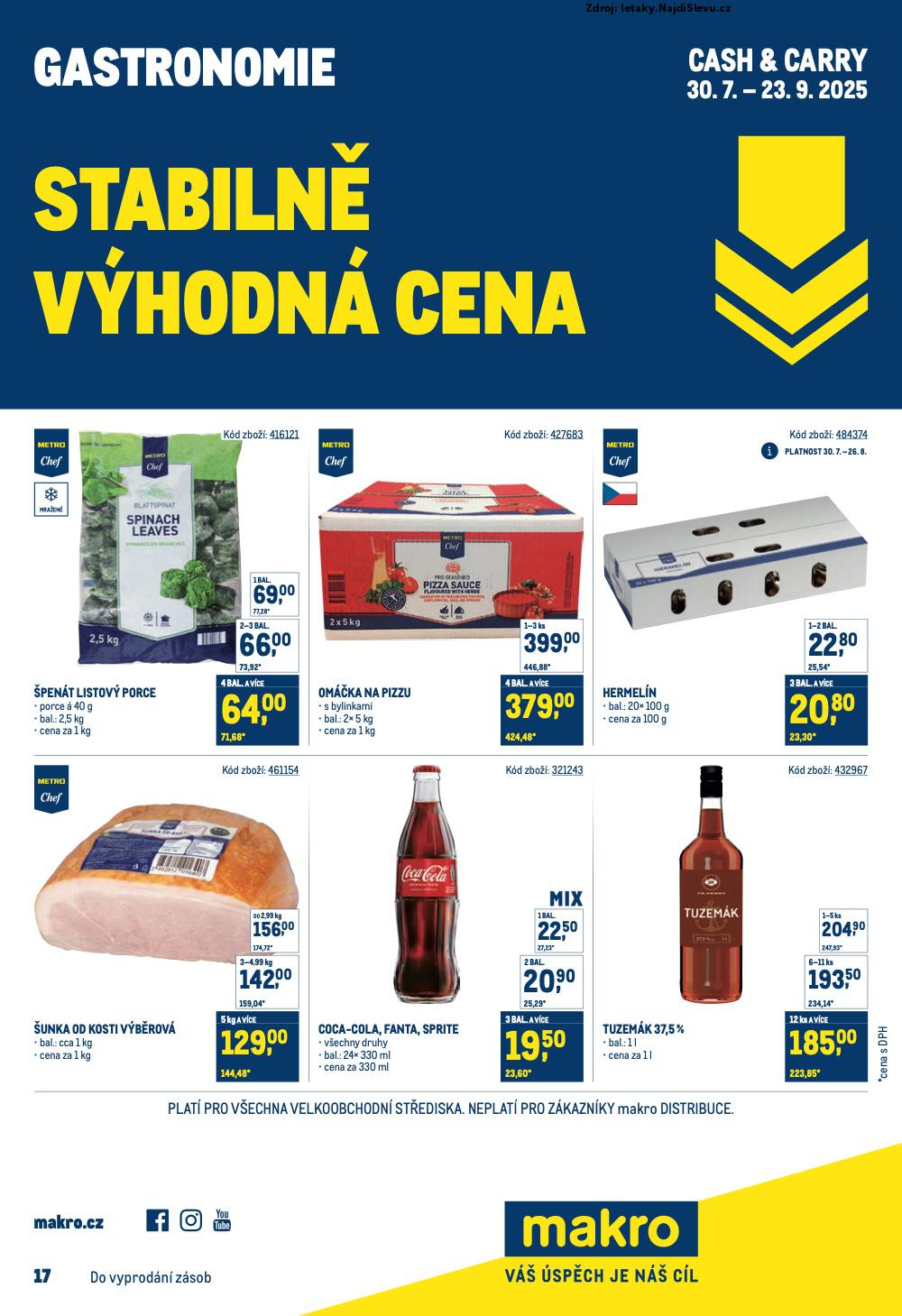 Strana 1 - leták Makro (30. 7. - 23. 9. 2025)