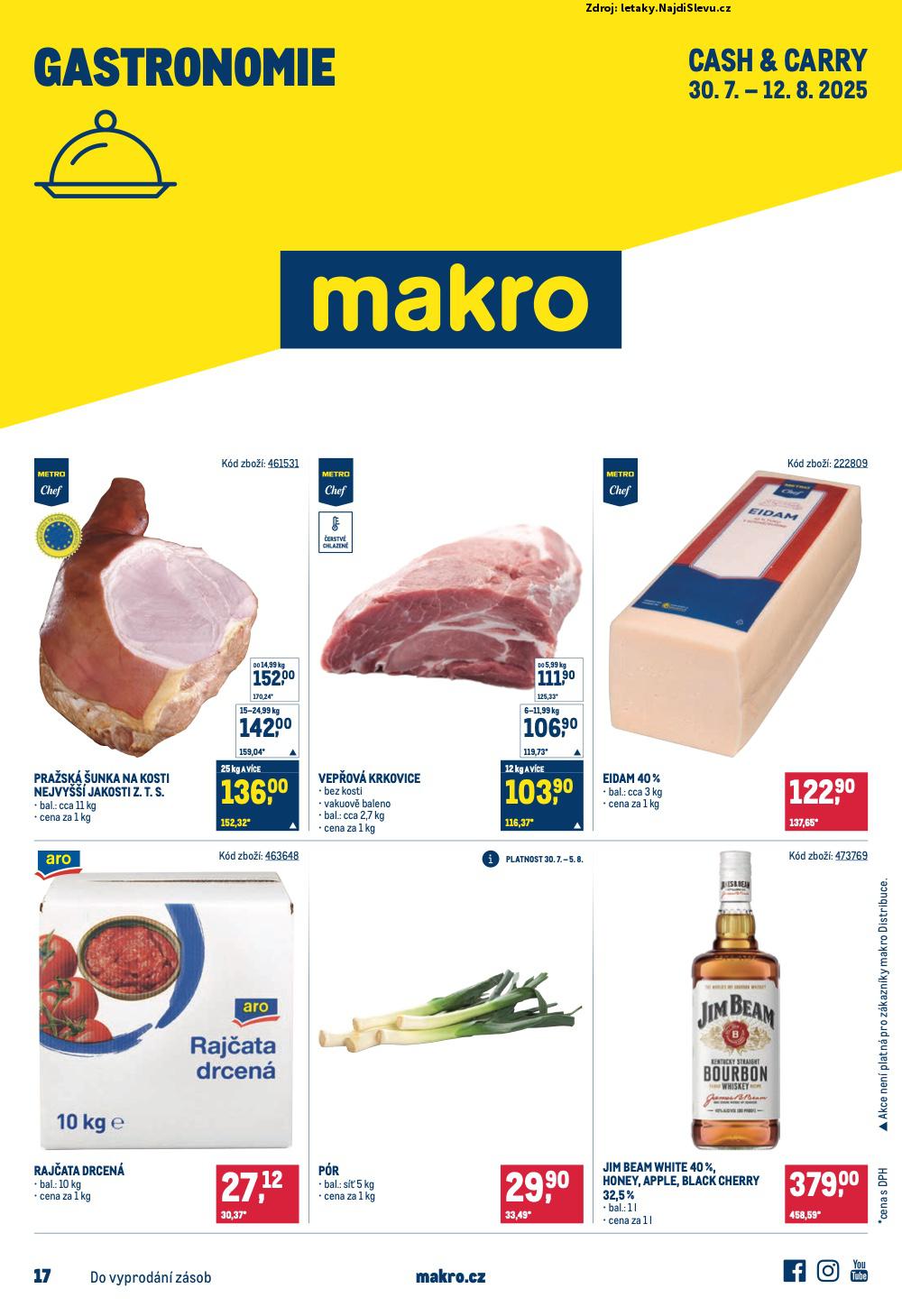 Strana 1 - leták Makro (30. 7. - 12. 8. 2025)