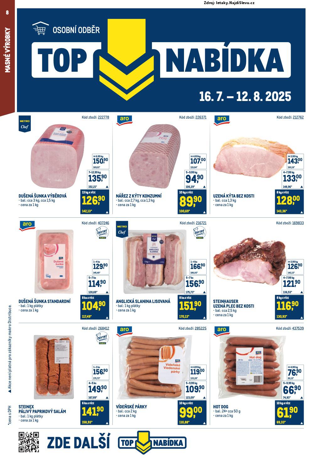 Strana 8 - leták Makro (30. 7. - 12. 8. 2025)