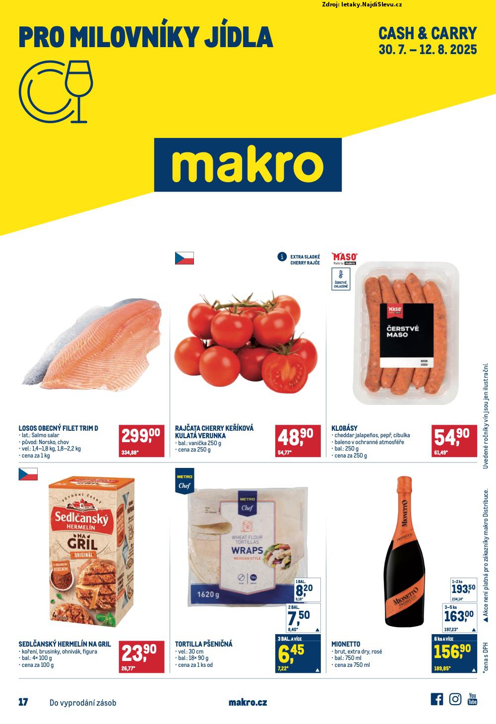 Strana 1 - leták Makro (30. 7. - 12. 8. 2025)