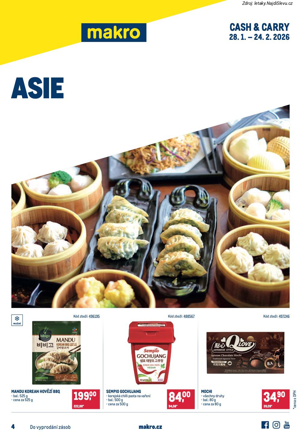 Let�k Makro  Asie (28. 1. - 24. 2. 2026) - str. 1: SEMPIO GOCHUJANG, MOCHI, MANDU KOREAN