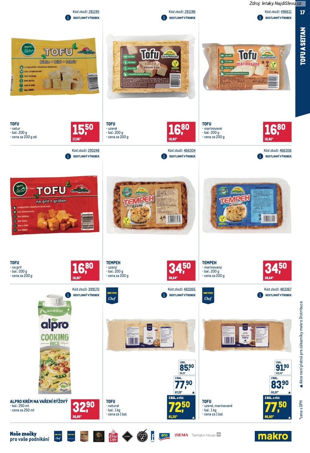 Let�k Makro  Asie (28. 1. - 24. 2. 2026) - str. 17: TOFU UZEN�, TOFU NATURAL, ALPRO KR�M, TEMPEH UZEN�