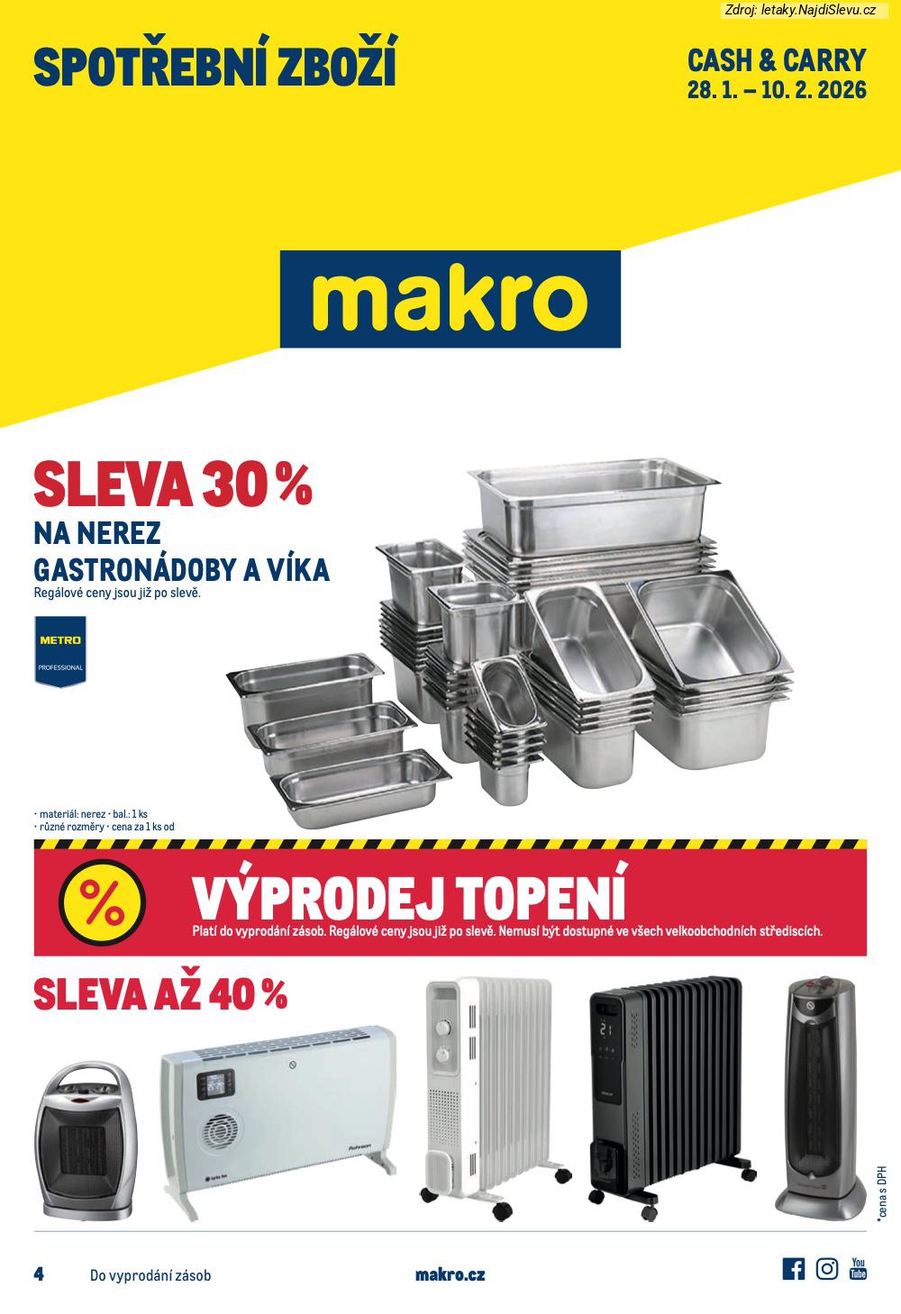 Let�k Makro  Spot�ebn� zbo�� (28. 1. - 10. 2. 2026) - str. 1: Nerez gastron�doby
