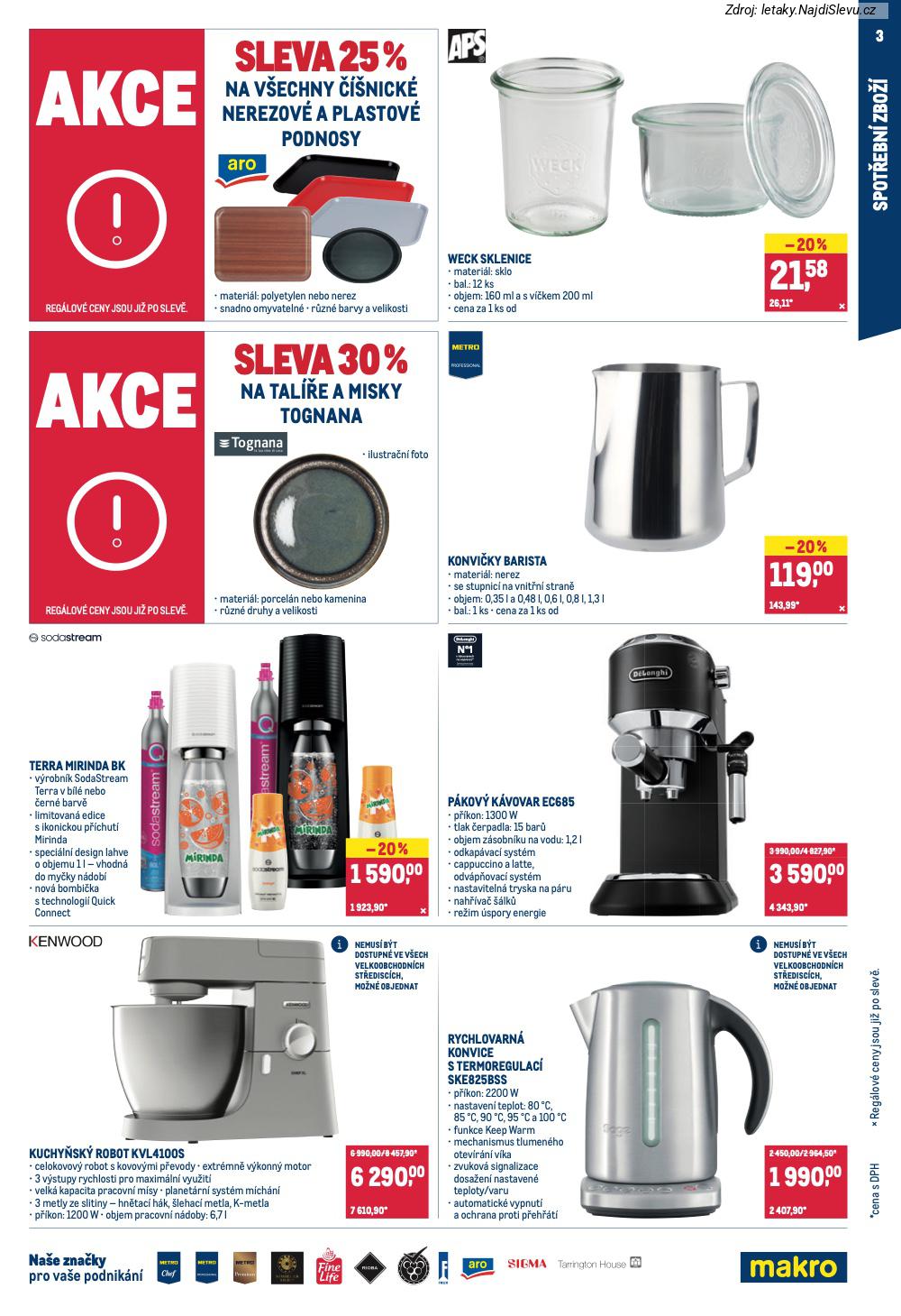 Let�k Makro  Spot�ebn� zbo�� (28. 1. - 10. 2. 2026) - str. 3: Rychlovarn� konvice, Kuchy�sk� robot, P�kov� k�vovar, Konvi�ky Barista