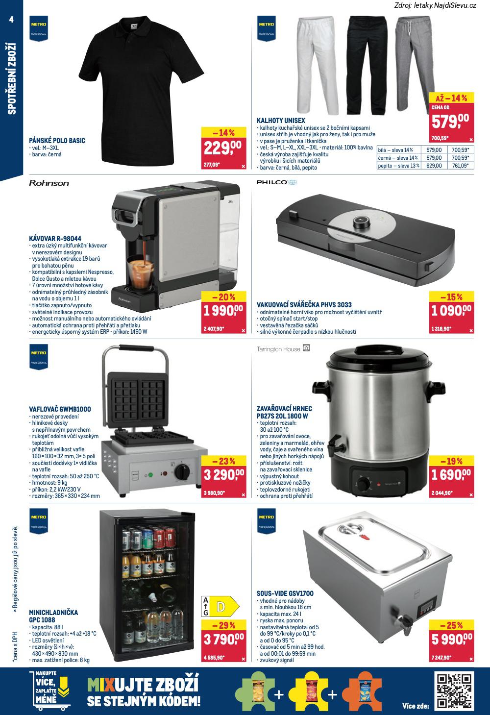 Let�k Makro  Spot�ebn� zbo�� (28. 1. - 10. 2. 2026) - str. 4: Minichladni�ka GPC, Zava�ovac� hrnec, Sous-vide GSV1700, Vaflova� GWMB1000