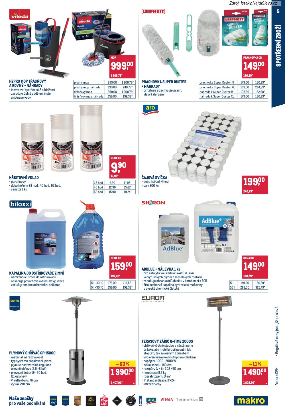 Let�k Makro  Spot�ebn� zbo�� (28. 1. - 10. 2. 2026) - str. 5: Plynov� oh��va�, Terasov� z��i�, AdBlue +, Kapalina do