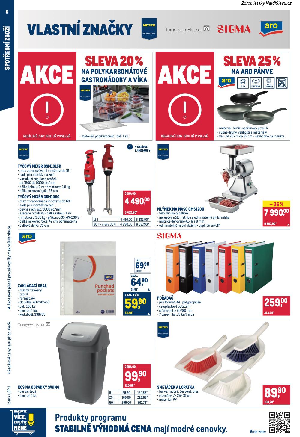 Let�k Makro  Spot�ebn� zbo�� (28. 1. - 10. 2. 2026) - str. 6: Smet��ek a, Po�ada� Sigma, Ko� na, Zakl�dac� obal