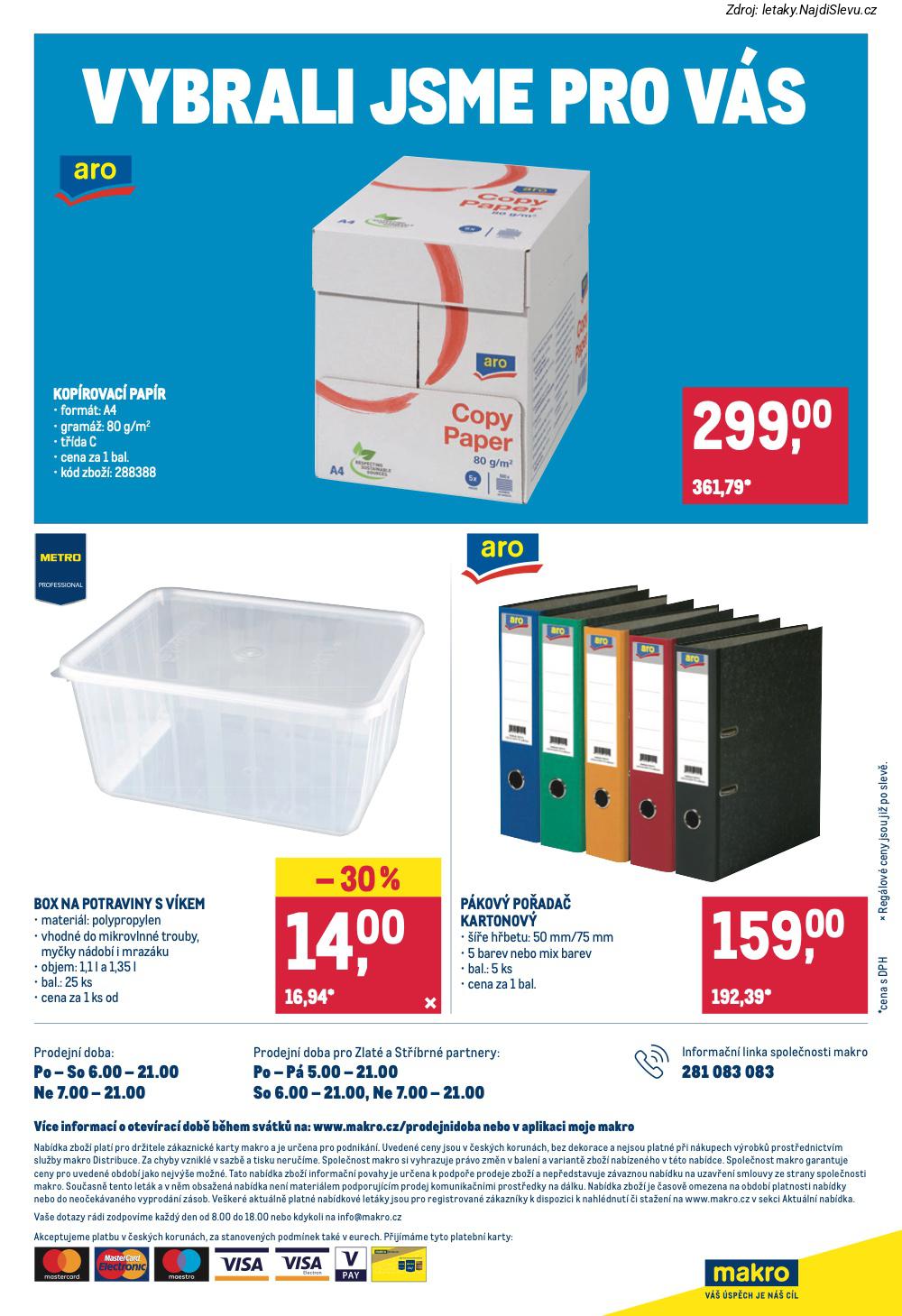 Let�k Makro  Spot�ebn� zbo�� (28. 1. - 10. 2. 2026) - str. 8: P�kov� po�ada�, Box na, Kop�rovac� pap�r