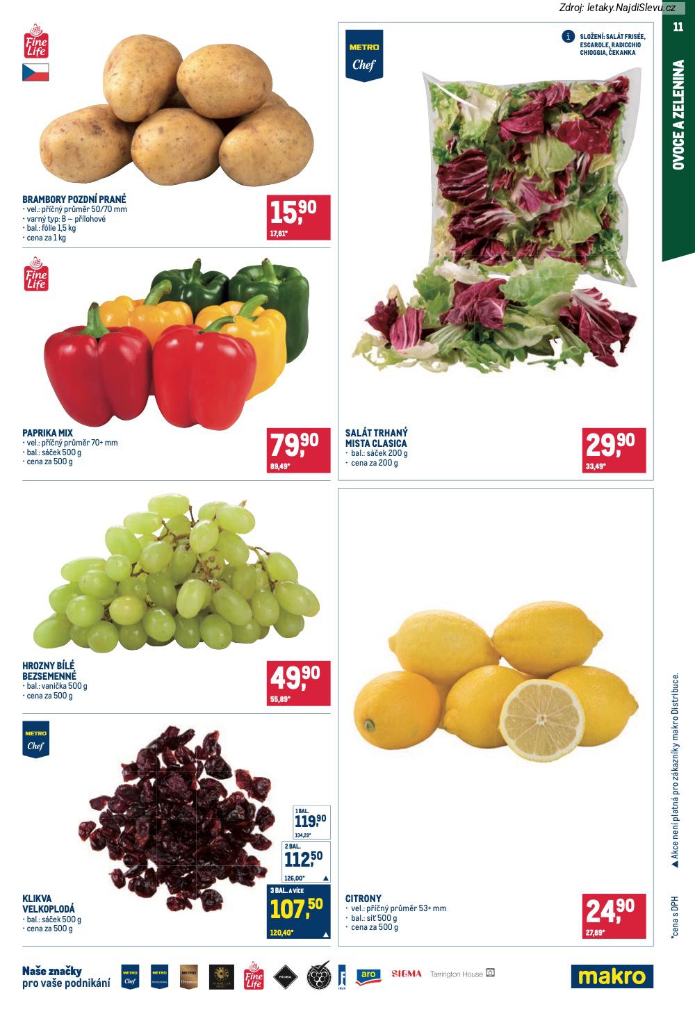 Let�k Makro  Pro milovn�ky j�dla (28. 1. - 10. 2. 2026) - str. 11: Brambory pozdn�, Sal�t trhan�, Paprika mix, Citrony