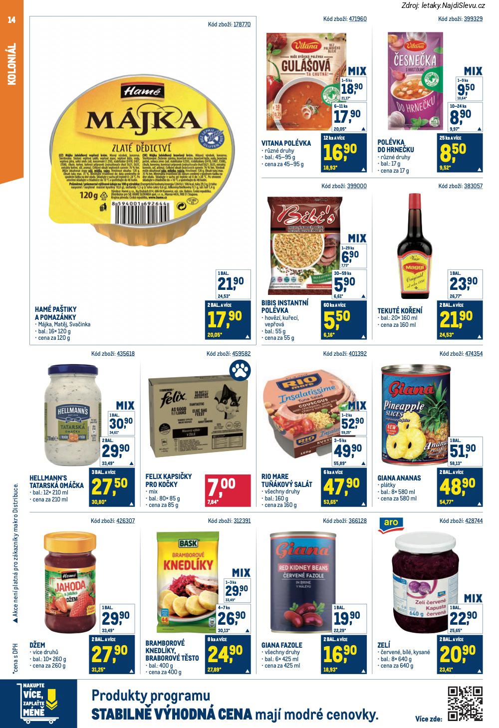 Let�k Makro  Maloobchod (28. 1. - 10. 2. 2026) - str. 14: HAM� PA�TIKY, VITANA POL�VKA, POL�VKA DO, BIBIS INSTANTN�