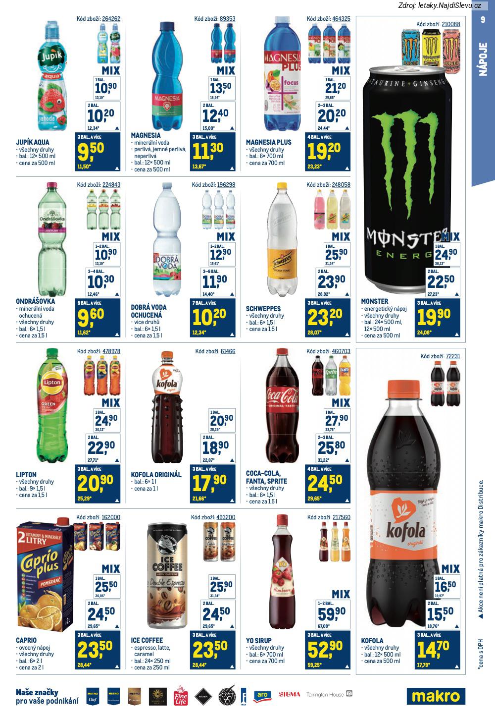 Let�k Makro  Maloobchod (28. 1. - 10. 2. 2026) - str. 9: JUP�K AQUA, MAGNESIA miner�ln�, MAGNESIA PLUS, MONSTER energetick�