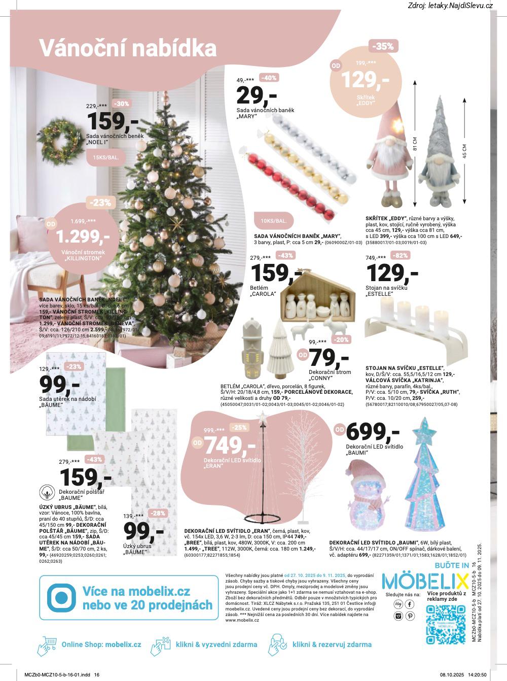 Strana 16 - leták Möbelix (27. 10. - 9. 11. 2025)