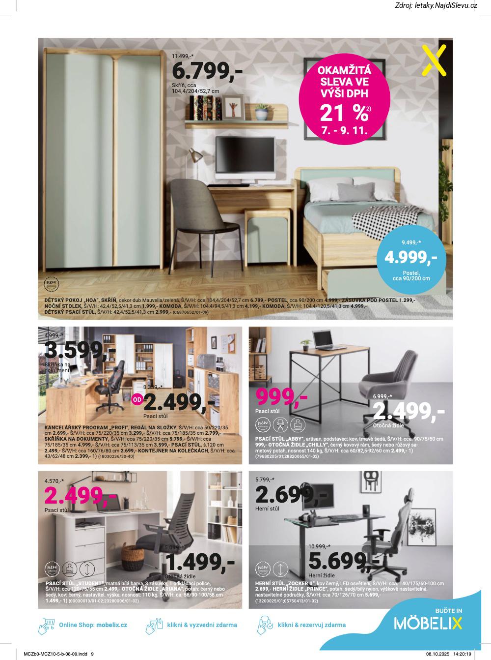Strana 9 - leták Möbelix (27. 10. - 9. 11. 2025)