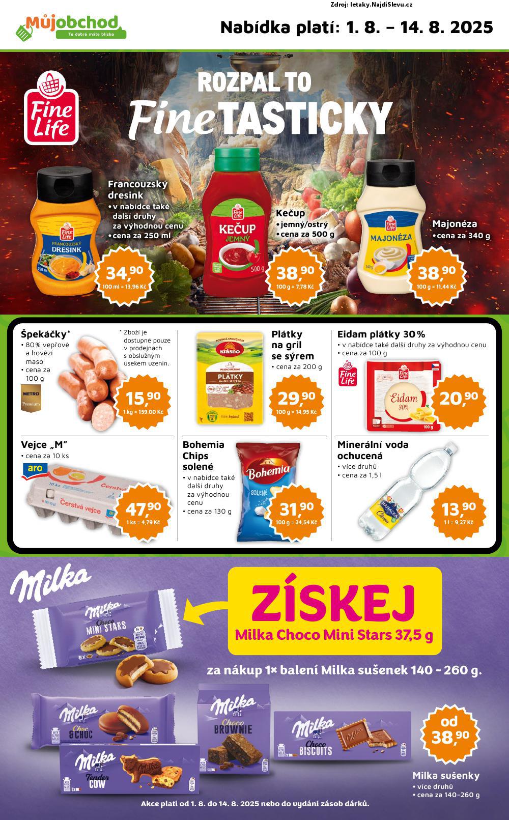 Strana 1 - leták Můj obchod (1. 8. - 14. 8. 2025)
