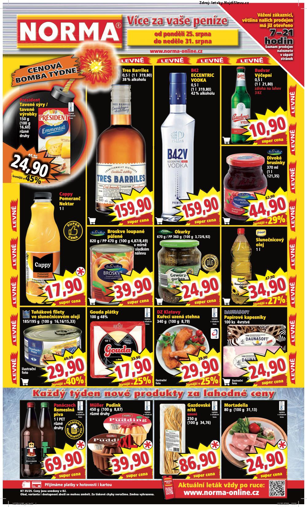 Strana 1 - let�k NORMA (25. 8. - 31. 8. 2025)