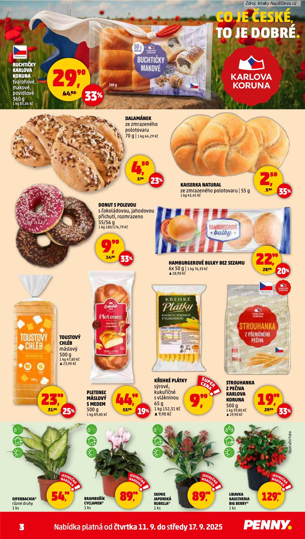 Strana 3 - letk PENNY Market (11. 9. - 17. 9. 2025)