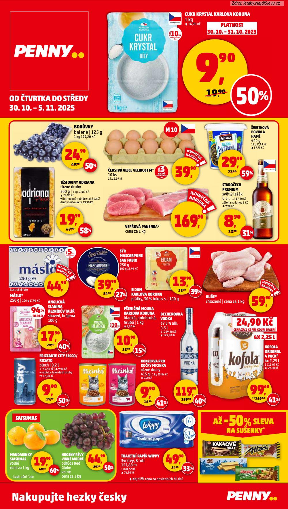 Letk PENNY Market (30. 10. - 5. 11. 2025) - strana 1 z 31