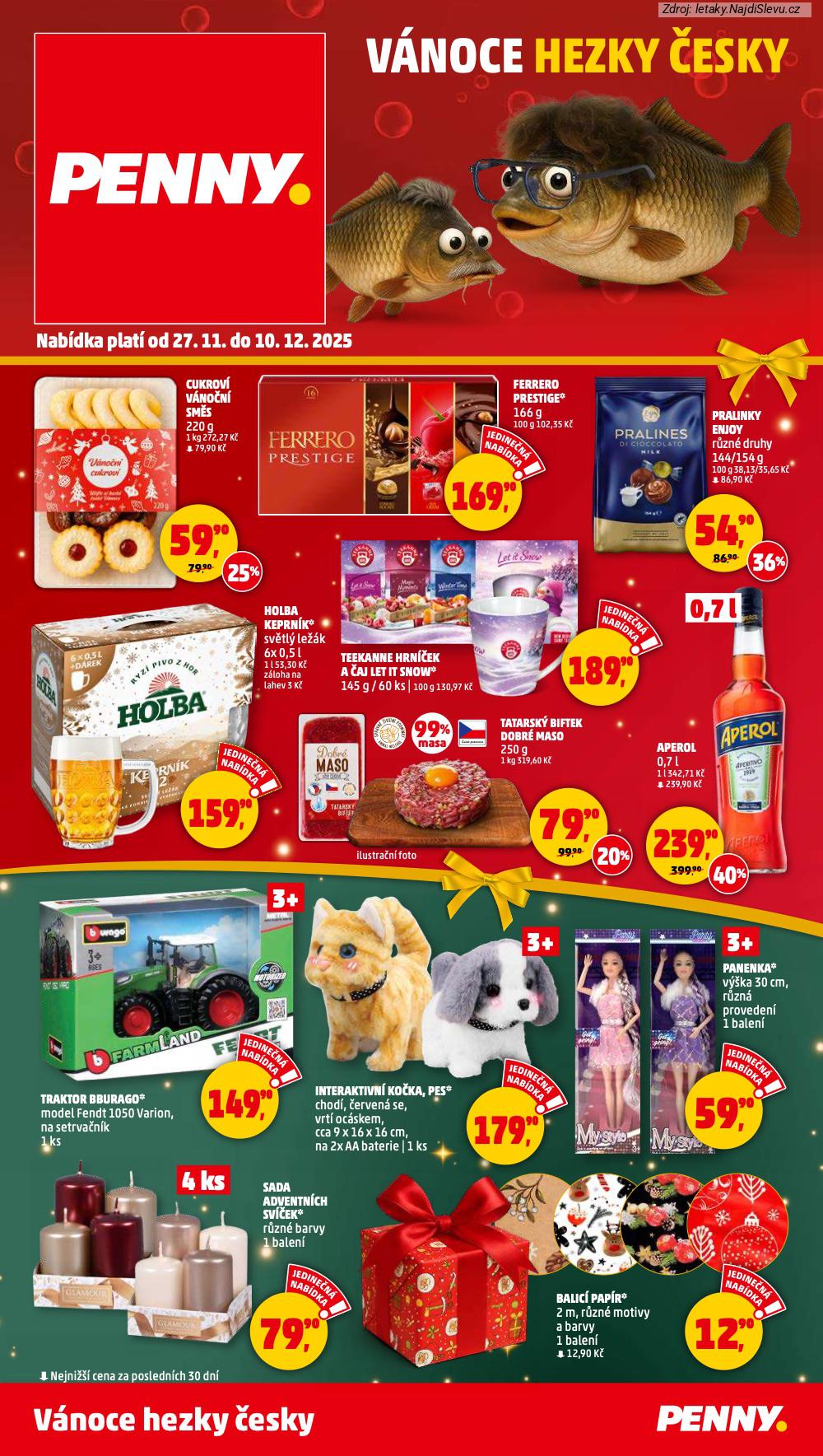 Let�k PENNY Market (27. 11. - 10. 12. 2025) - strana 1 z 8