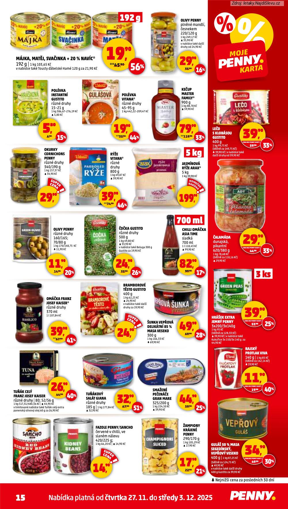 Let�k PENNY Market (27. 11. - 3. 12. 2025) - strana 15 z 37