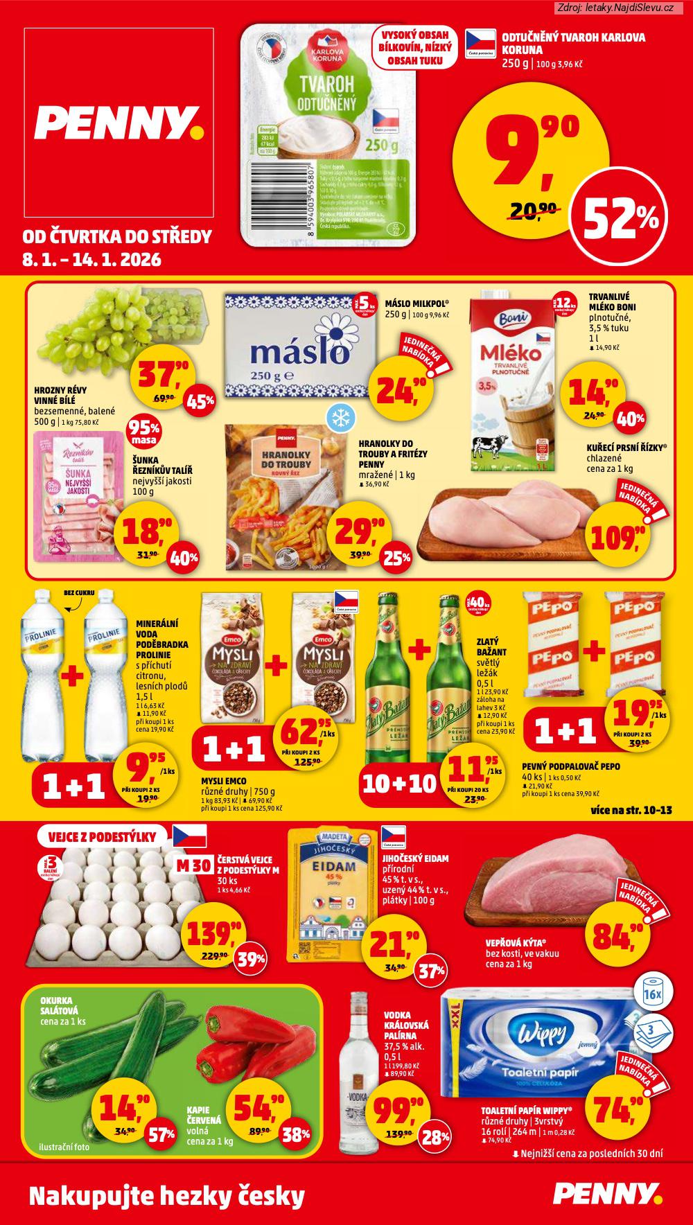 Let�k PENNY Market (8. 1. - 14. 1. 2026) - strana 1 z 30