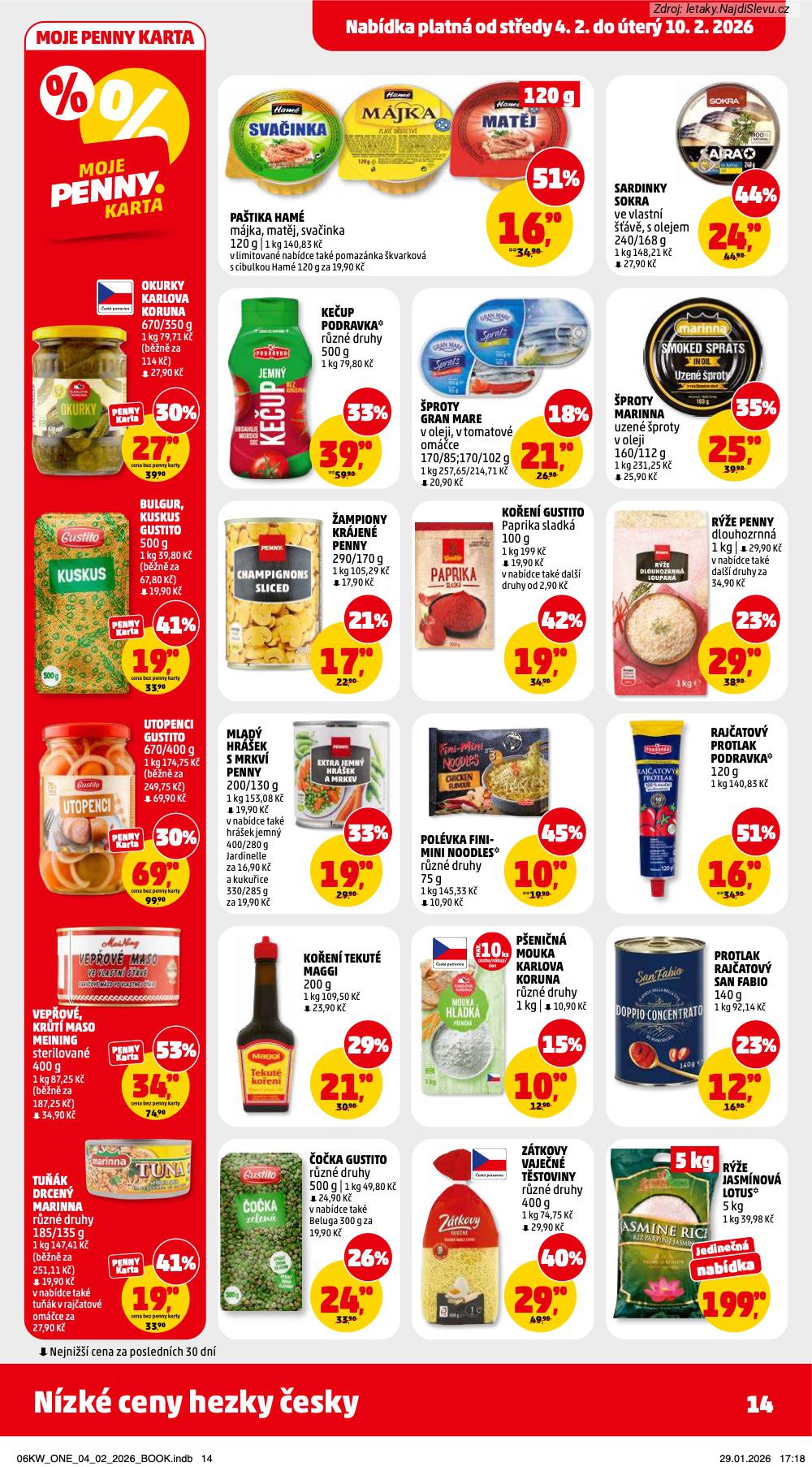 Let�k PENNY Market  (4. 2. - 10. 2. 2026) - str. 14: POL�VKA FINI-MINI, RݎE JASM�NOV�, Z�TKOVY VAJE�N�, �O�KA GUSTITO