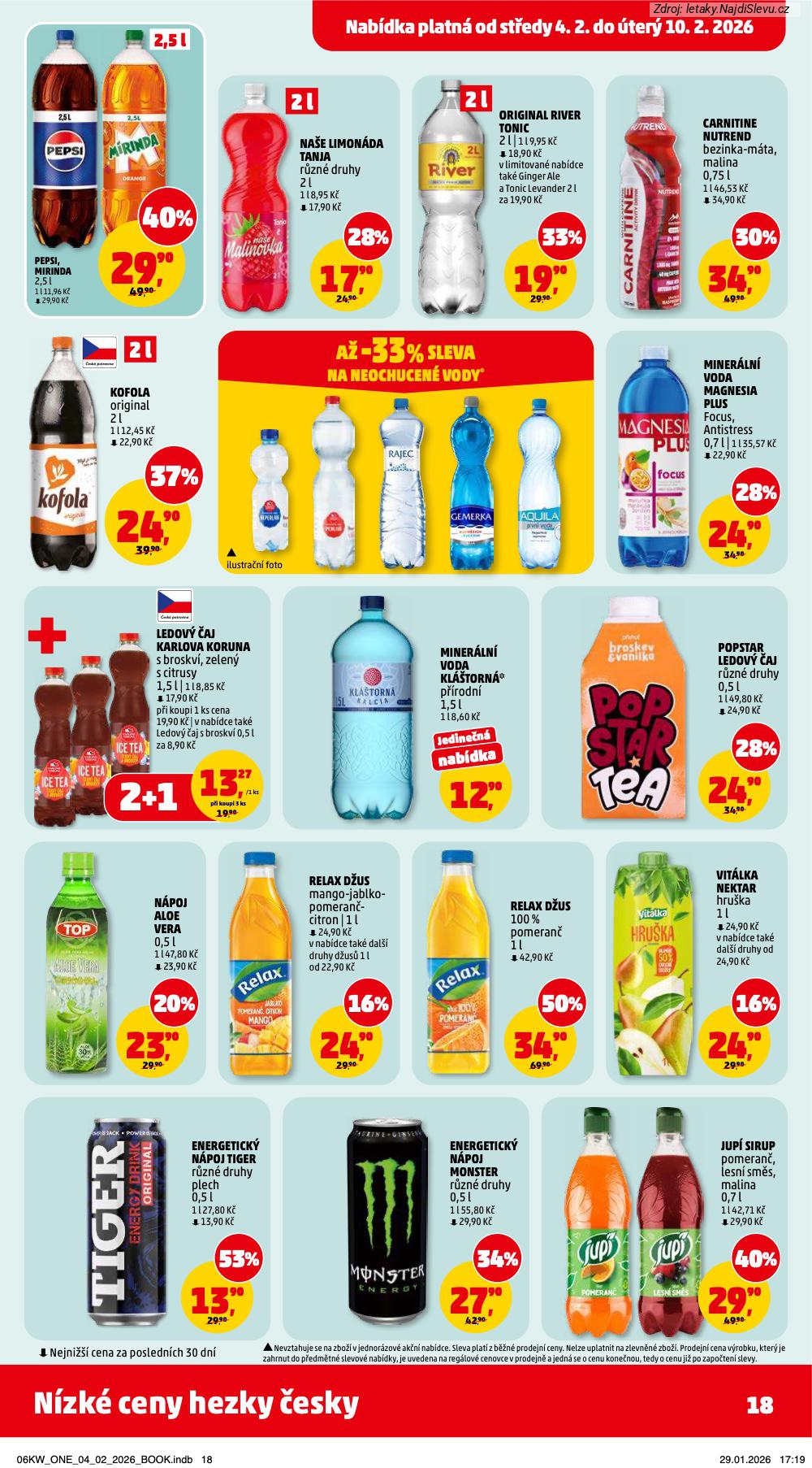 Let�k PENNY Market  (4. 2. - 10. 2. 2026) - str. 18: JUP� SIRUP, MONSTER ENERGY, TIGER ENERGY, RELAX D�US