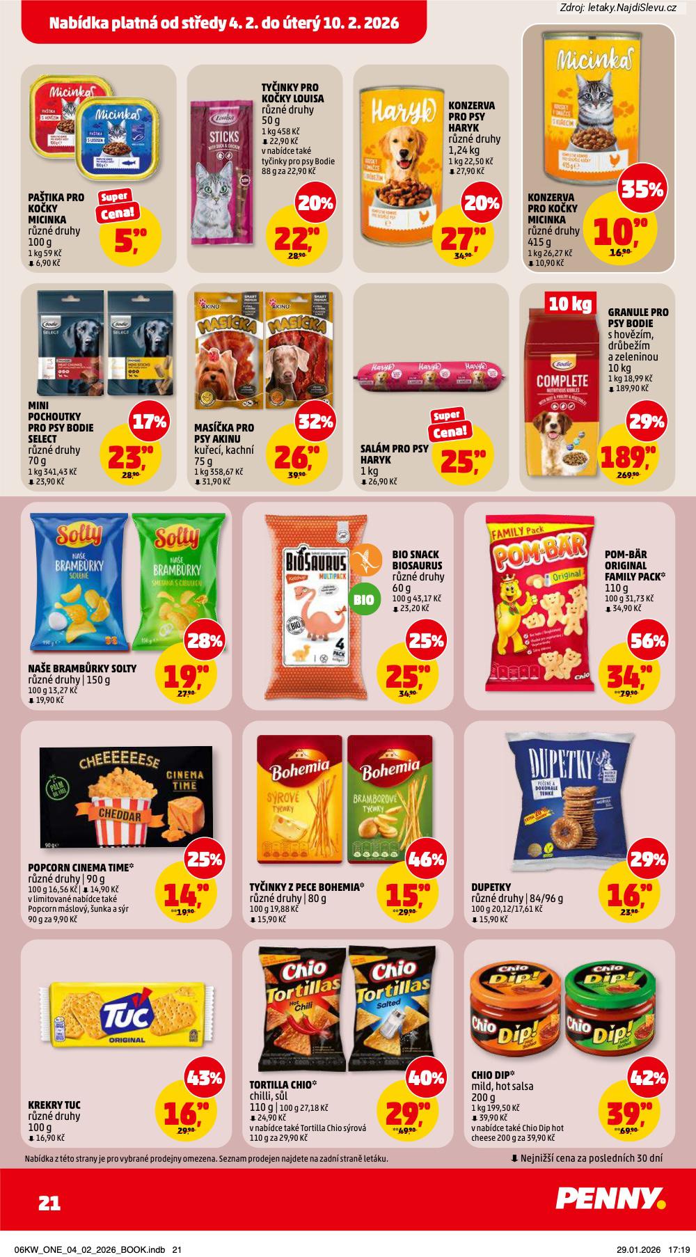 Let�k PENNY Market  (4. 2. - 10. 2. 2026) - str. 21: DUPETKY, BOHEMIA TY�INKY, POPCORN CINEMA, CHIO POM-BAR