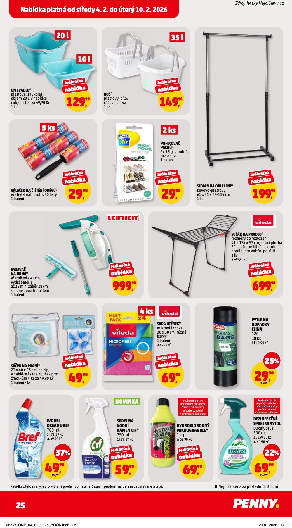 Let�k PENNY Market  (4. 2. - 10. 2. 2026) - str. 25: UMYVADLO, KO�, STOJAN NA, V�LE�EK NA