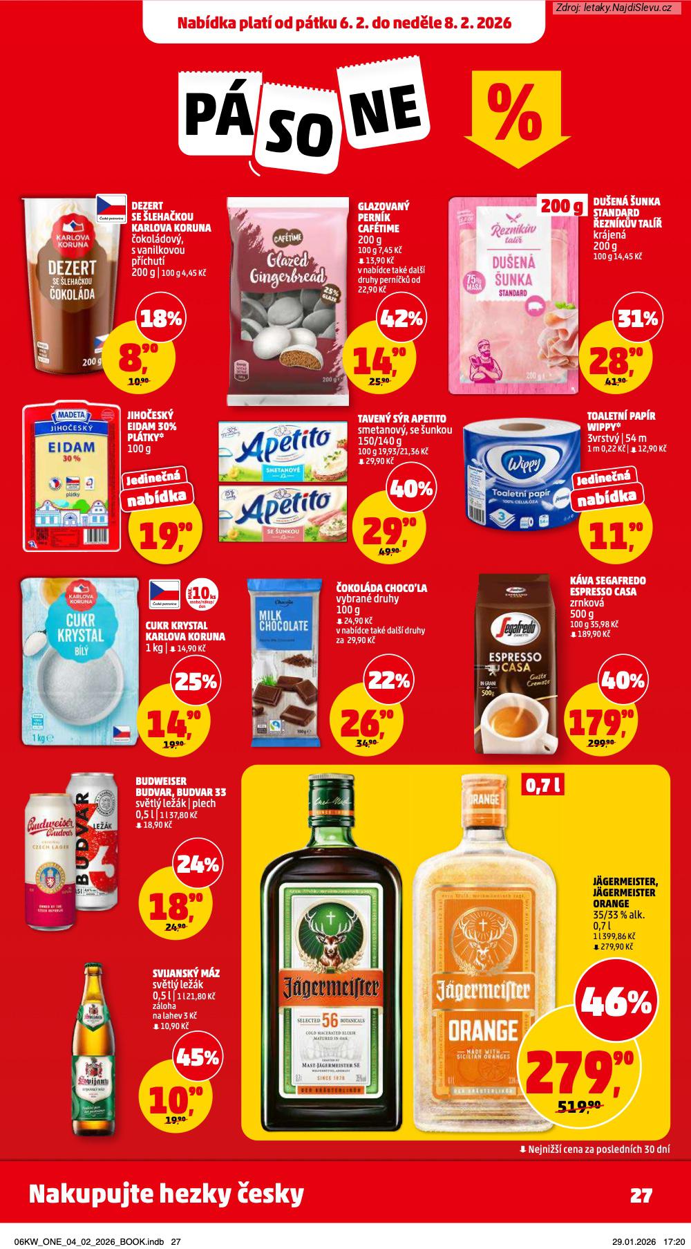 Let�k PENNY Market  (4. 2. - 10. 2. 2026) - str. 27: DEZERT SE, GLAZOVAN� PERN�K, DU�EN� �UNKA, EIDAM 30%