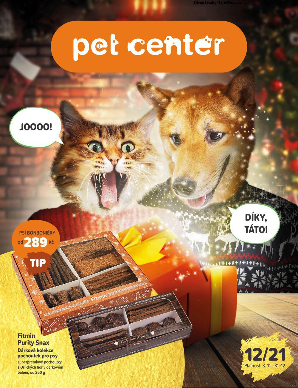 Strana 1 - letk Pet Center (3. 11. - 31. 12. 2021)