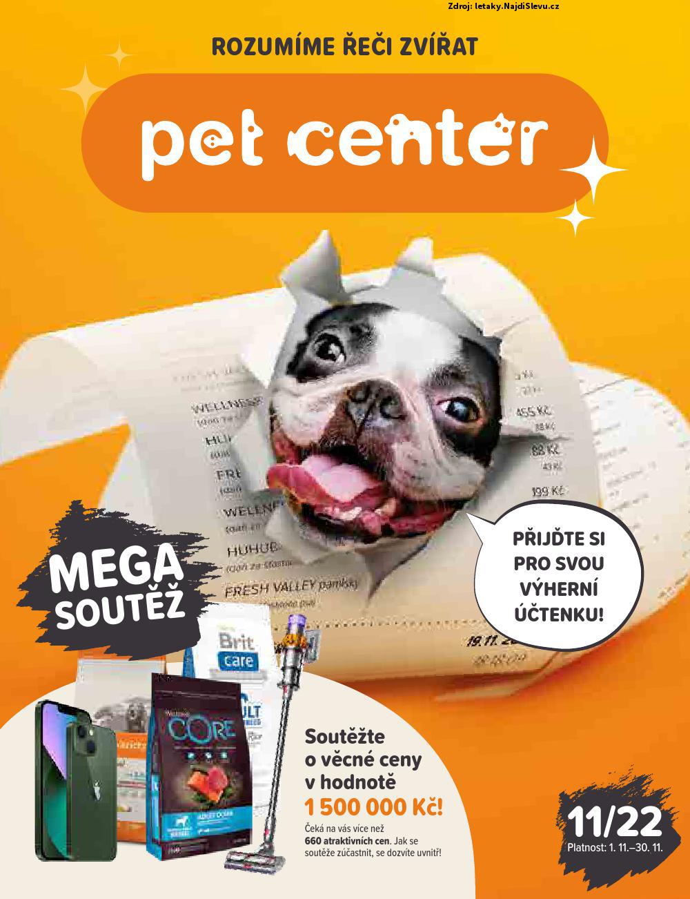 Strana 1 - letk Pet Center (1. 11. - 30. 11. 2022)