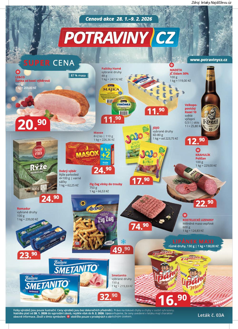 Let�k Potraviny CZ  (28. 1. - 9. 2. 2026) - str. 1