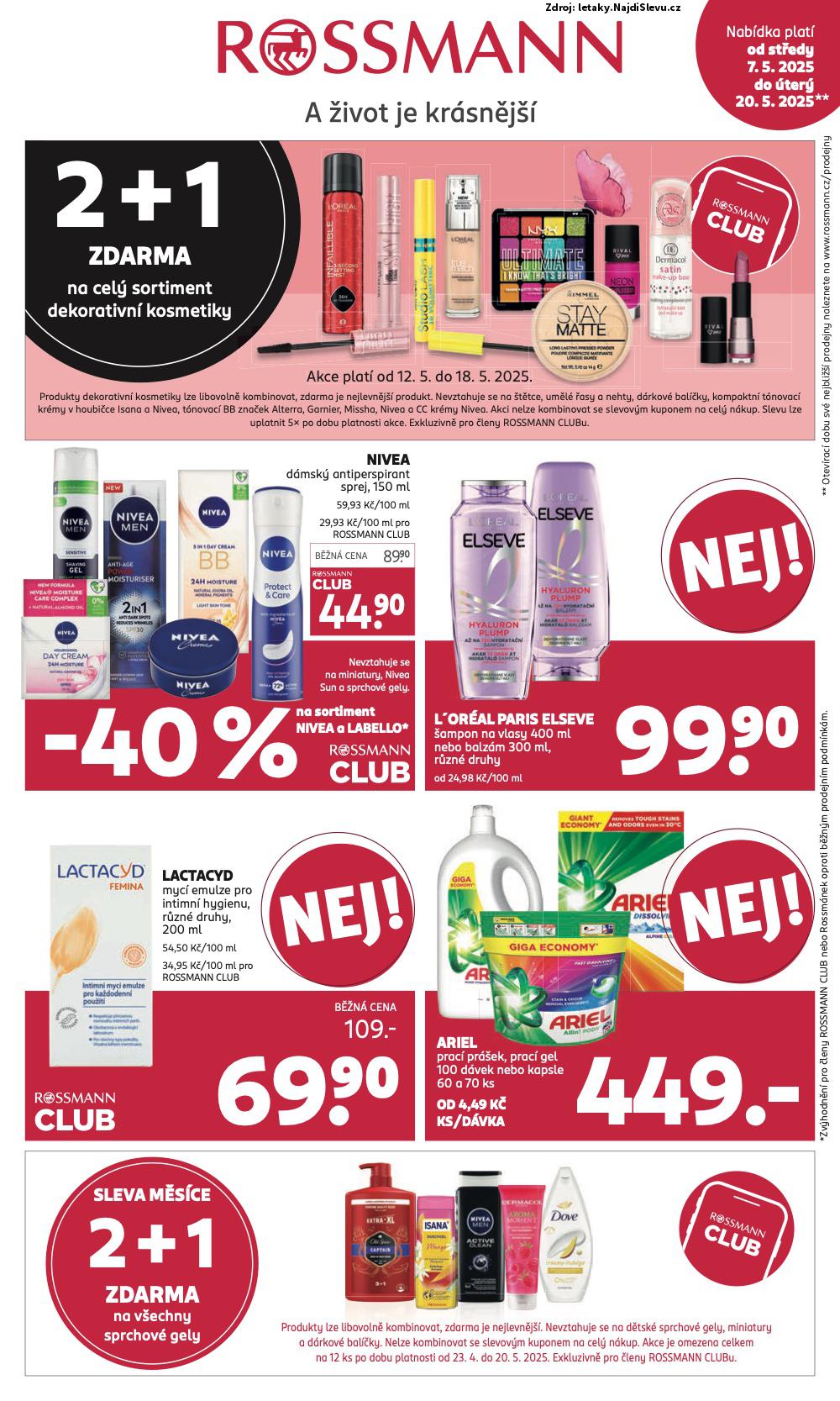 Strana 1 - leták Rossmann (7. 5. - 20. 5. 2025)