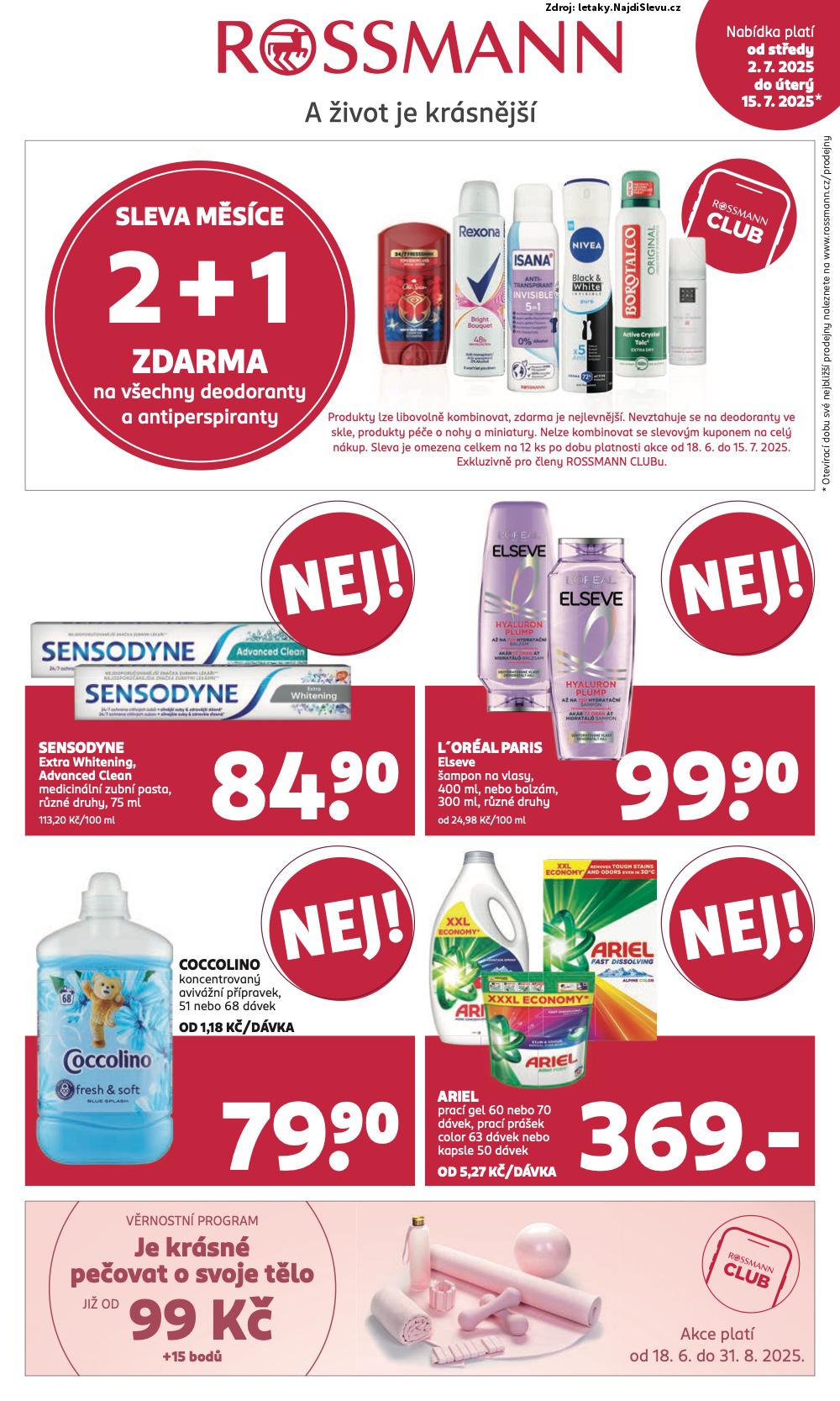 Strana 1 - leták Rossmann (2. 7. - 15. 7. 2025)