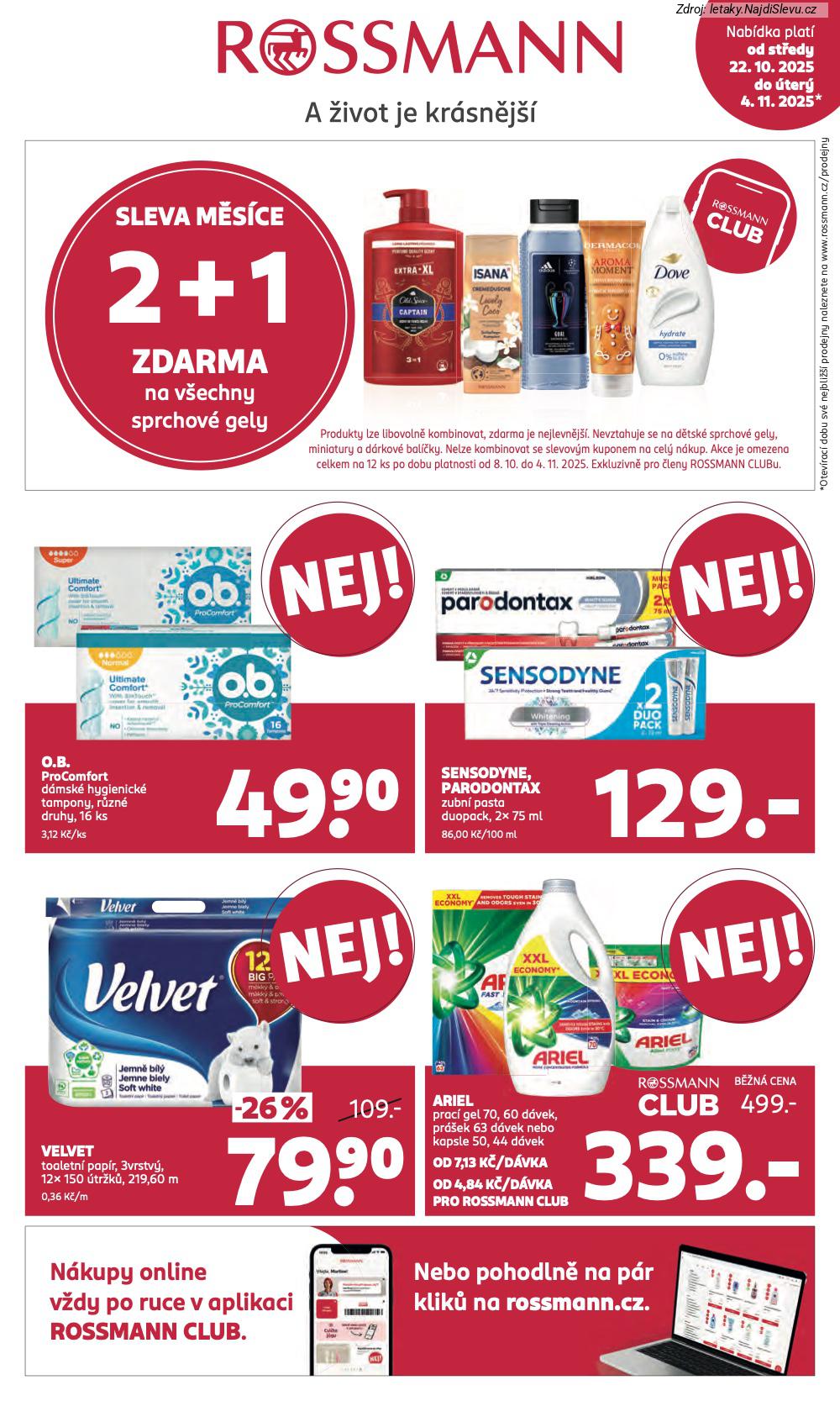 Strana 1 - let�k Rossmann (22. 10. - 4. 11. 2025)
