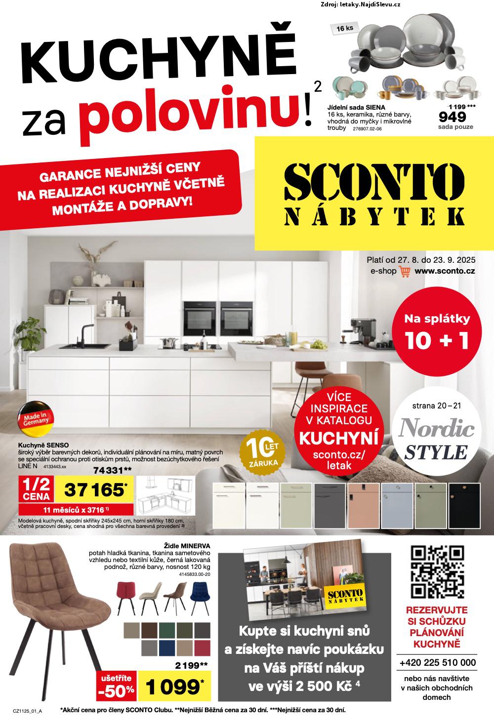 Strana 1 - leták Sconto Nábytek (27. 8. - 23. 9. 2025)