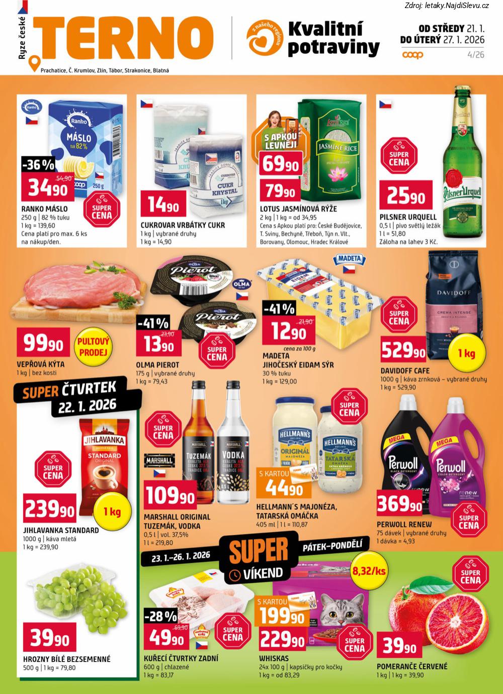 Let�k TERNO  Prachatice, �. Krumlov, Zlin, T�bor, Strakonice, Blatn� (21. 1. - 27. 1. 2026) - str. 1