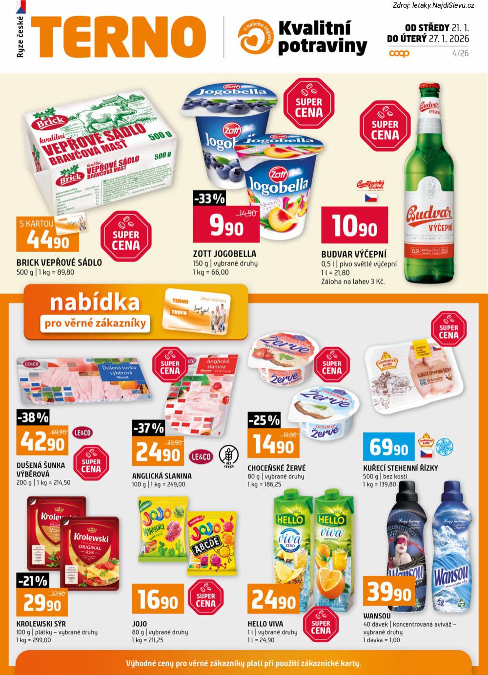 Let�k TERNO  Prachatice, �. Krumlov, Zlin, T�bor, Strakonice, Blatn� (21. 1. - 27. 1. 2026) - str. 20